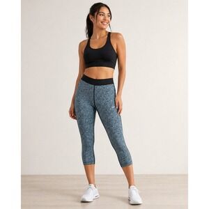 Nike Dri Fit Womens Medium Leggings Blue Pebble Athletic Stretch Activewear